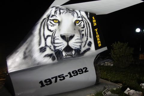 192 Filo Starfighter tail in front of the squadron building