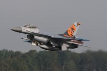 313 Squadron Specialy painted F-16 takes off for the first NTM2010 Mission