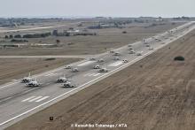 “Elephant Walk” – Line up of jets and helicopters.